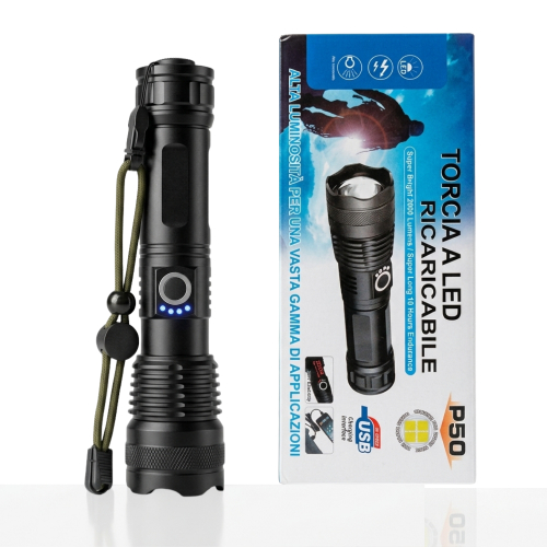 Torch Light P50 LED Rechargeable Torch Light - Image 1